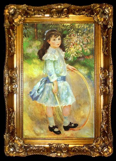 framed  Pierre Renoir Girl with a Hoop, ta009-2